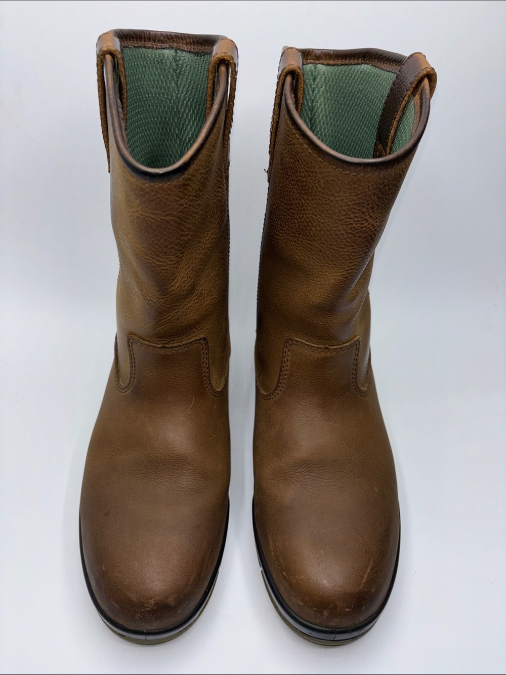 Wolverine Pull-On Leather Work Boots Men's 9 Slip/Oil Resistant W03367 Soft Toe